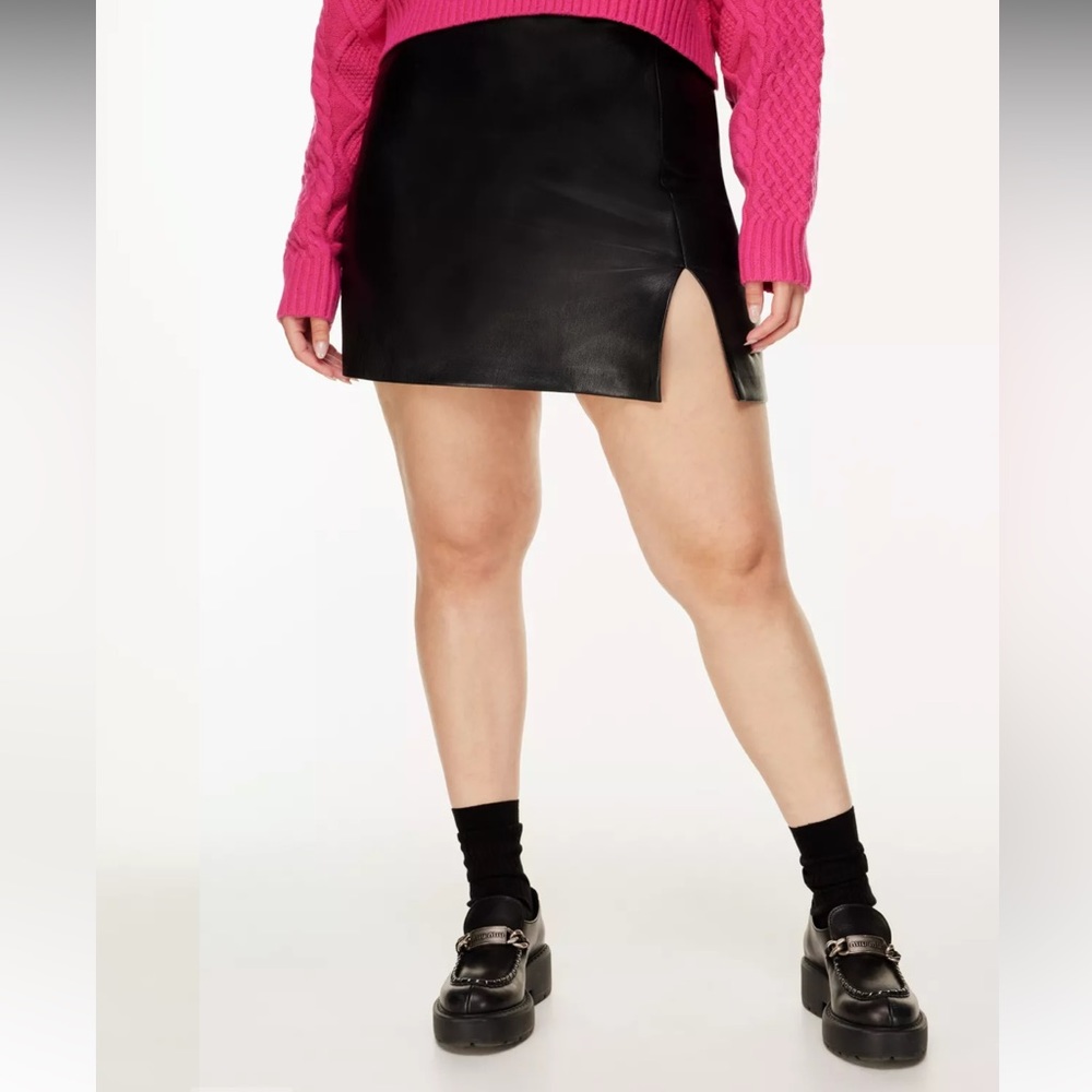 Aritzia Vegan Leather Sunday Best Tatiana Skirt in Black